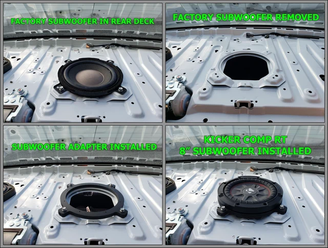 Alt view image 2 of 3 - Rear Deck Subwoofer Speaker Adapter Spacer Ring - Compatible With Acura ILX RLX TL TLX TSX Honda Accord Civic Insight - Compatible With Kicker 8" Subwoofer