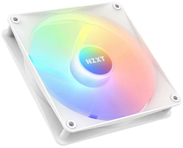 Main image of NZXT F140 RGB Core - 140mm Hub-Mounted RGB Fan - 8 Individually-Addressable LEDs - Semi-Translucent Blades - High Static Pressure & Airflow - Quiet Operation - PWM Control - CAM Software - White
