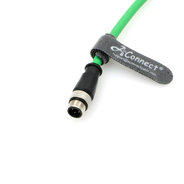 Alt view image 3 of 5 - AConnect M12 4 Position D-Coded Connector to RJ45 Cat5e Ethernet Cable Assembly Waterproof Portable 16.5Ft/5M