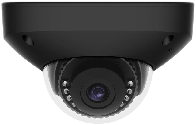 Main image of GW Security 4K 8MP TAA & NDAA Compliant Outdoor Indoor Face Recognition Human/Vehicle AI Detection Microphone PoE IP Weatherproof Mini Dome Security Camera, Black (GW863201M)
