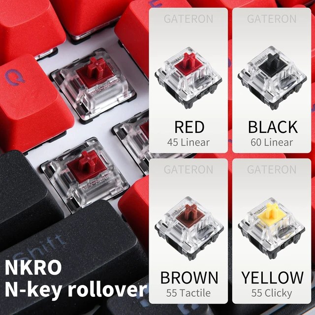 Alt view image 4 of 5 - GTSP Gk61 SK61 60% Mechanical Keyboard, Custom Hot Swappable 60 Percent Gaming Keyboard with RGB Backlit, NKRO, Water-Resistant, Type-C Cable for Win/PC/Mac (Gateron Optical Yellow, Milan)