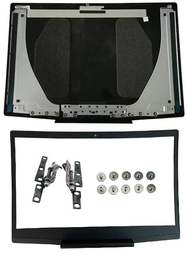 Main image of RGBBYTE Blue Logo LCD Back Cover & Front Bezel& Hinges Set G3 15 3590 for Dell G3 15 3500 Gaming Laptop 747KP 0747KP Black LCD Top Case Rear Lid + Hinges & Bezel & 10Pcs Screws