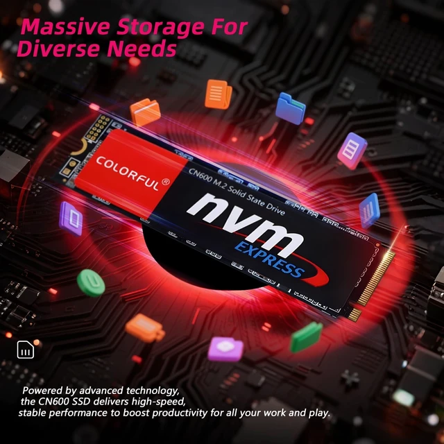 Alt view image 5 of 5 - Colorful 512GB NVMe SSD M.2 PCIe Gen3x4 2280 Internal SSD, up to 2500MB/S Flash-High Performance&Reliable Storage for Gaming Laptops, PC Desktops(Compatible with Windows/Linux)