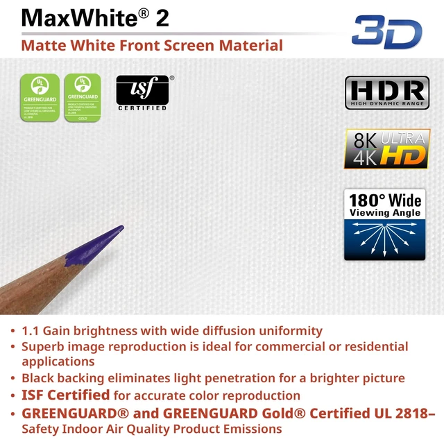 Alt view image 5 of 5 - Elite Screens Manual B Series, 100-inch Diagonal 4:3, Pull Down Projection Manual Projector Screen with Auto Lock, M100V