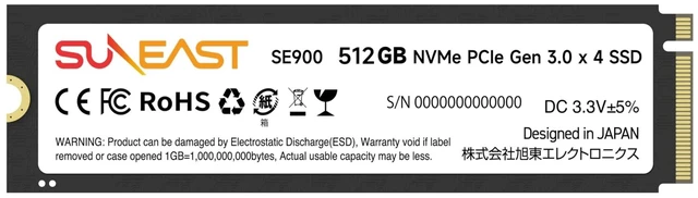 Main image of SUNEAST 512GB M.2 2280 PCIe 3.0 NVMe Gen3x4 SSD