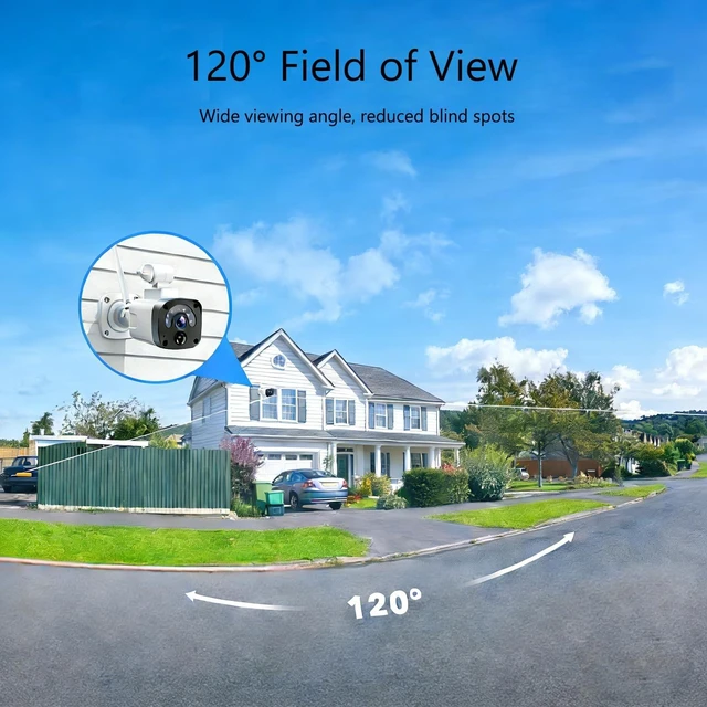 Alt view image 3 of 5 - Camcamp 4MP Solar Security Cameras Wireless Outdoor WiFi no-Wire, 10x Zoom