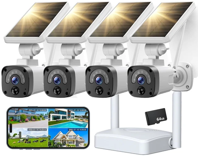 Main image of Camcamp 4MP Solar Security Cameras Wireless Outdoor WiFi no-Wire, 10x Zoom