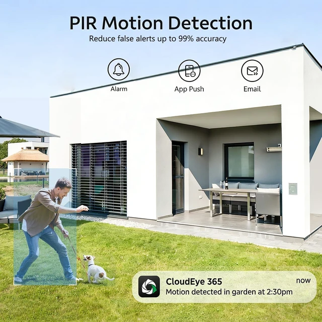 Alt view image 5 of 5 - Camcamp 4MP Solar Security Cameras Wireless Outdoor WiFi no-Wire, 10x Zoom