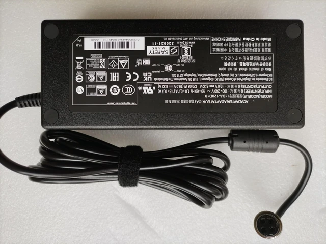 Main image of XTQ ac adaper 19v 6.32A 120W DA-120D19 Compatible with Lg 32HL710S-W 32HQ713D-B 27HJ713S-W MLW-2750UH 24CN670W 24CR671N 24CR670W 24CR671W 24CR670N 24CR670I 24CN670N 21HQ513D-B + Power Coble