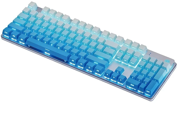 Main image of HP GK400F Mechanical Gaming Keyboard, 104 Keys Wired Keyboard with Brown Switches, Mixed Lighting, Double-Shot ABS Keycaps, for Desktop and Laptop (Glacier Blue)
