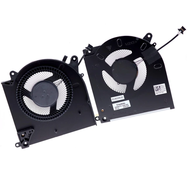 Alt view image 4 of 5 - Deal4GO CPU Cooling Fan 0D1X38 D1X38 EG50061S1-C080-S9A w/GPU Cooler Fan 0TG9V0 TG9V0 EG50061S1-C070-S9A Set Replacement for Dell Alienware M15 R3 ALWM15R3