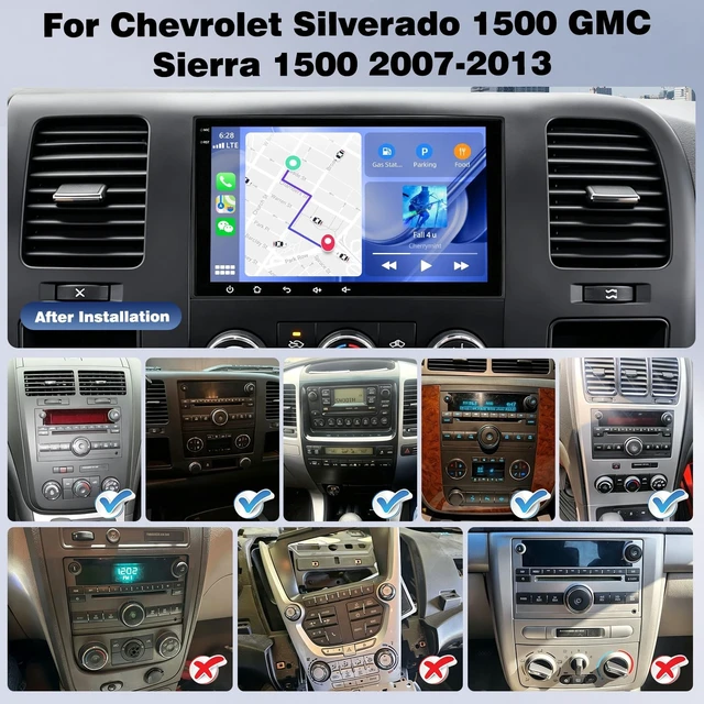 Alt view image 3 of 5 - Upgrcaru 4+64G Car Radio for Chevy Silverado 1500 GMC Sierra 2007-2013