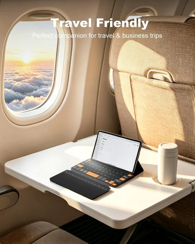 Alt view image 5 of 5 - DOGAIN Mini Wireless Keyboard with Touchpad for Phones, Galaxy Z Fold, iPad