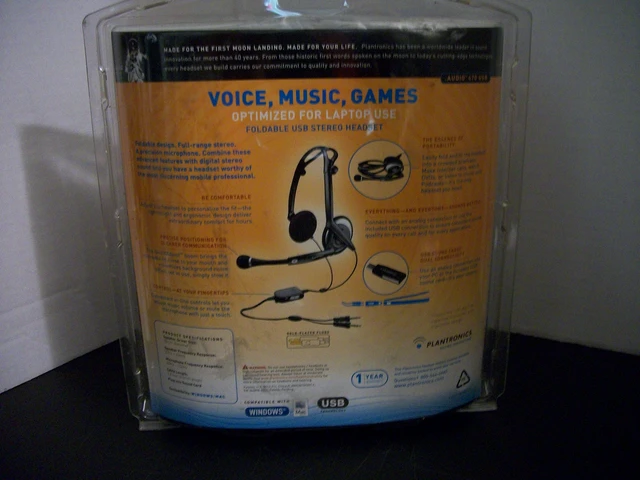 Alt view image 2 of 4 - Plantronics Foldable USB Stereo Headset (Optimized for Laptop Use) (Audio 470 USB)