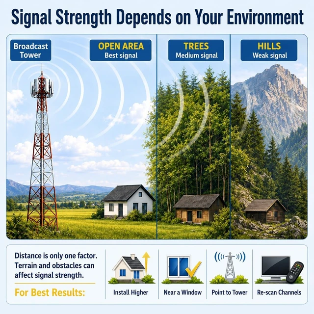 Alt view image 5 of 5 - Indoor TV Antenna for Smart TV Free Local Channels, No Monthly Fees