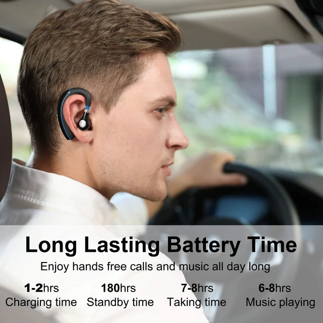 Alt view image 3 of 4 - FIMITECH Bluetooth Headset, Wireless Earpiece V5.0 Bluetooth Earpiece Ultralight Hands Free for Business/Office/Driving/Sporting