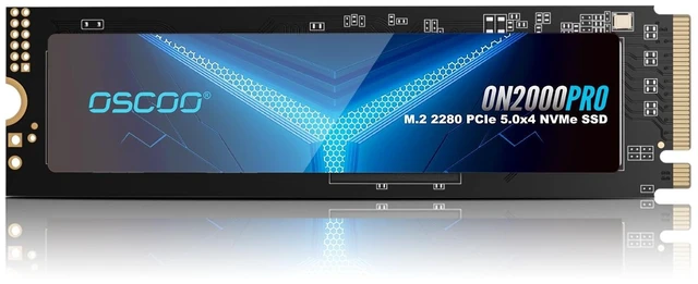 Main image of OSCOO 1TB NVMe Gen 5.0 SSD, Up 14,000MB/s,DRAM Cache, Graphene Heatsink