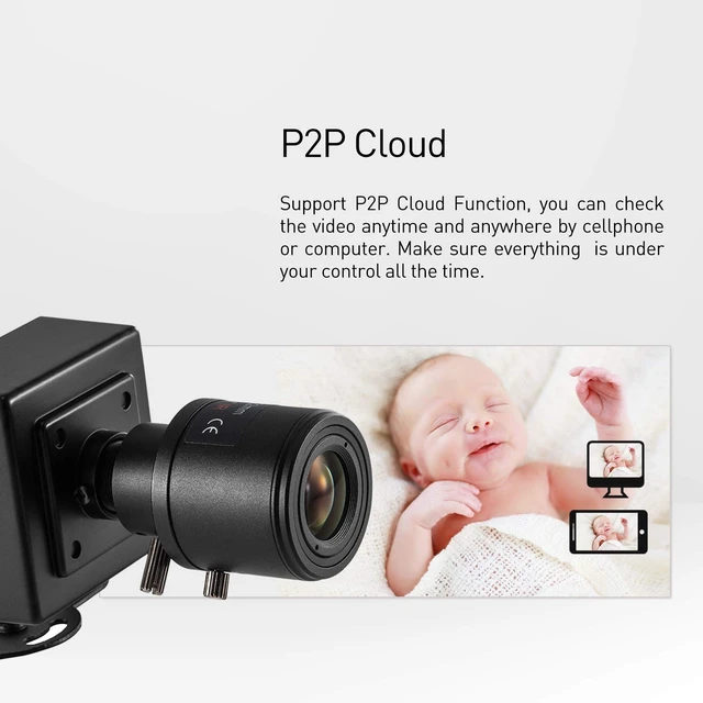 Alt view image 4 of 5 - REVOTECH Zoom Mini Security IP Camera, HD 3MP Indoor Camera ONVIIF 6-22mm Manual Zoom Lens P2P Remote View CCTV Video Cam H.265 (I712-2 Black)