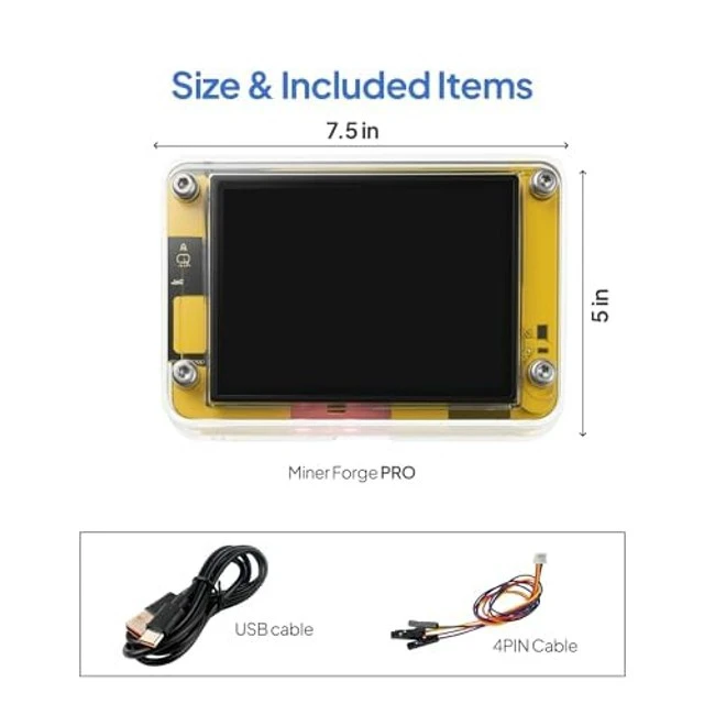 Alt view image 4 of 5 - Mineblock Miner Forge PRO 2.0 BTC Solo Miner USB-C LCD Display