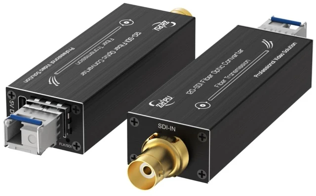 Main image of Mini 12G-SDI Fiber Extender 1CH 20km 4K w/Audio 5V DC for Broadcast/Surveillance