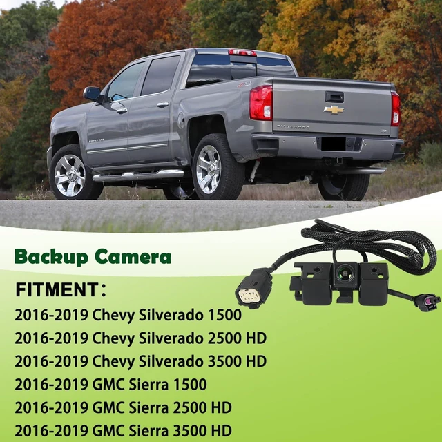 Alt view image 3 of 5 - omoZone Backup Camera Rear View Camera Compatible with 2016-2019 Chevrolet Chevy Silverado/GMC Sierra 1500 2500 HD 3500 HD Replaces 84062896 590-111