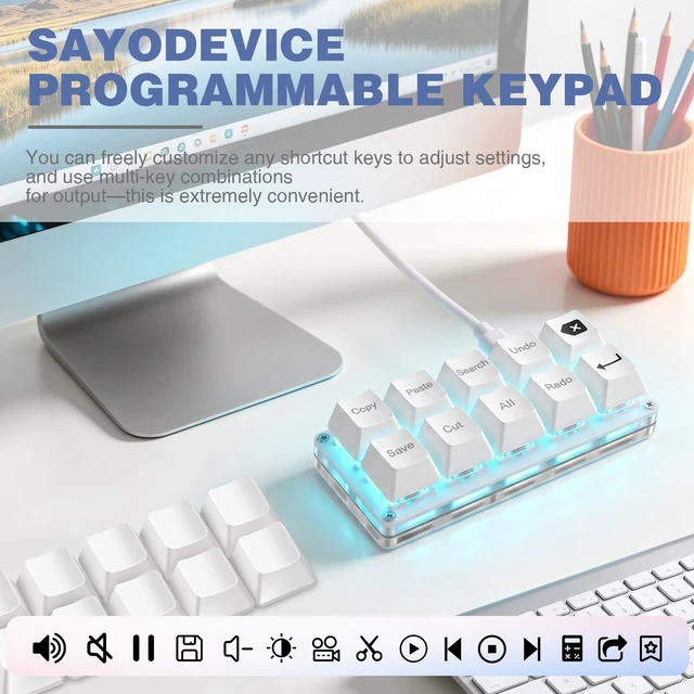 Alt view image 3 of 5 - Mini 10-Key Copy Paste Programmable Keyboard Hotswappable Mechanical Switch