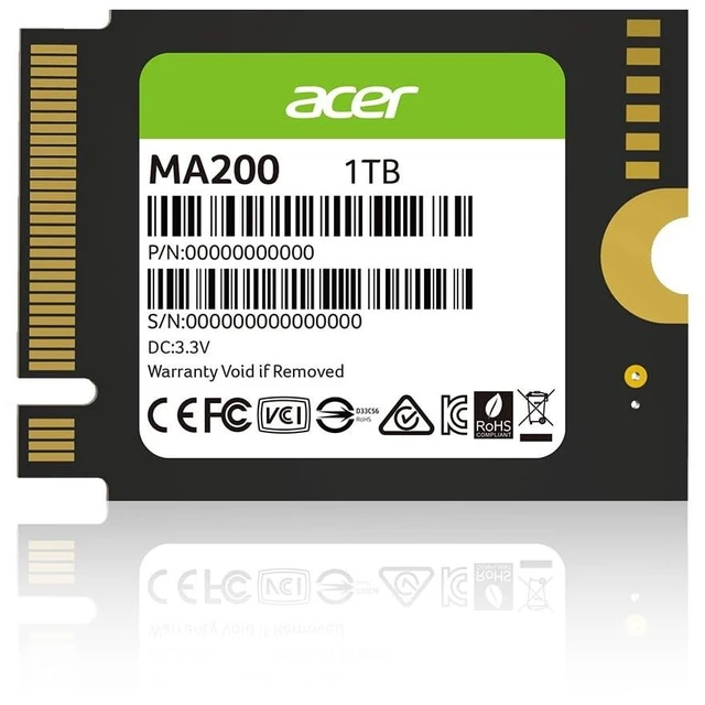 Main image of Acer MA200 M.2 2230 SSD NVMe 1TB, PCIe Gen 4, Read Speeds Up to 5200 MB/s, Great for Steam Deck, Asus ROG Ally, Microsoft Surface Handheld Gaming Devices Storage Expansion - BL.9BWWA.154
