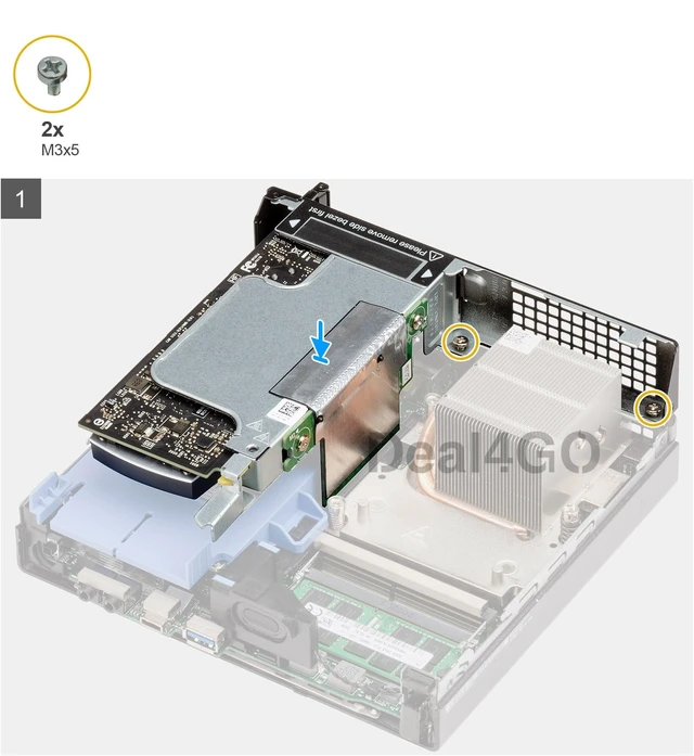 Alt view image 3 of 5 - Deal4GO GPU Graphics PCIe V2 Riser Card w/Bracket FW37C 4KPM3 HRTR8 Replacement for Dell Precision 3260 3260XE 3240 CFF Desktop