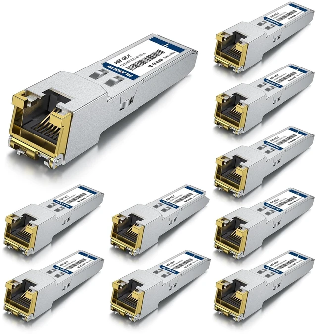 Main image of Alwong 1000Base-T SFP to RJ45 Ethernet Copper Transceiver , Pack of 10