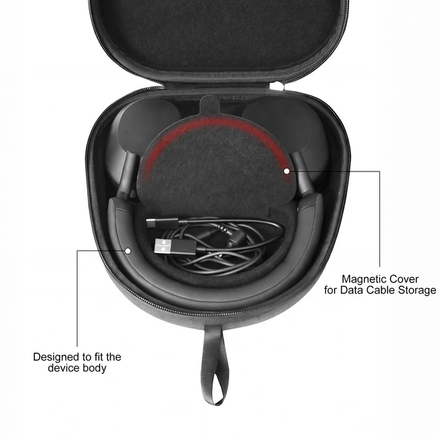 Alt view image 4 of 5 - Custom Molded Hard Case for Sony WH-1000XM5, Travel Carrying Bag Compatible with Sony Headphones Snug Fit, Perfect Protection, Designed for WH-1000XM5 Accessories