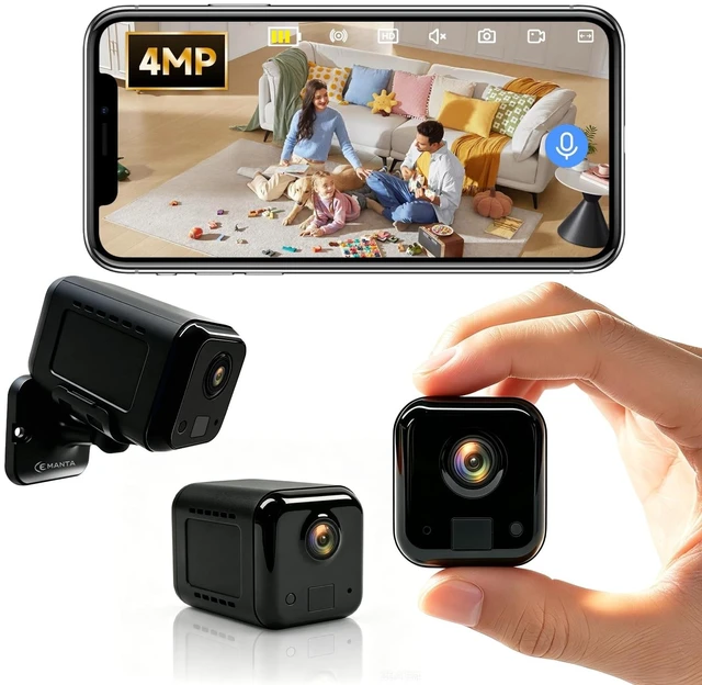 Main image of CEMANTA 4MP Mini Hidden Camera with Long Battery Life,Nanny Cam for Home