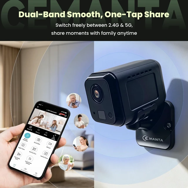 Alt view image 5 of 5 - CEMANTA 4MP Mini Hidden Camera with Long Battery Life,Nanny Cam for Home