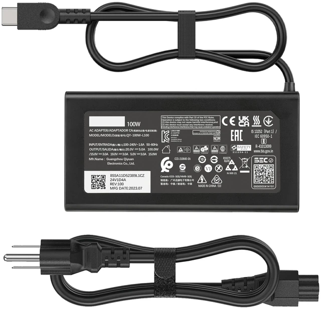 Main image of SXLXQHG 100W USB-C Laptop Charger Compatible with Lenovo Yoga 9 9i 7 7i Slim 7Pro ThinkBook 16 15 IdeaPad 5 Pro 16 ADL100YLC3A ADL100YDC3A SA11D52396 GX21J75543 5A11J62105 Type C Power Adapter