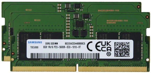 Main image of Samsung 16GB (2x8GB) DDR5 5600MHz PC5-44800 SODIMM 1Rx16 CL46 1.1v M425R1GB4PB0-CWM RAM Memory Laptop Notebook Module Upgrade