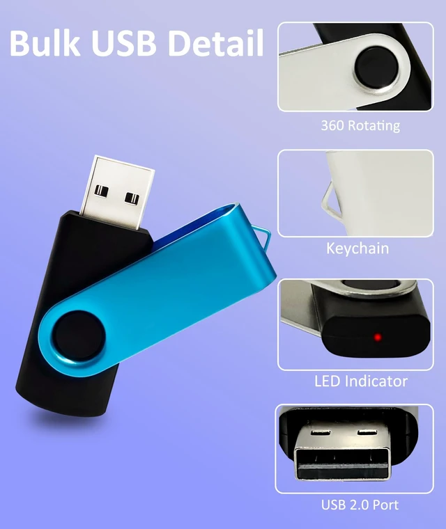Alt view image 5 of 5 - 4GB Bulk USB Flash Drive 50 Pack Nicepiten USB 2.0 Thumb Drive Pack - Color