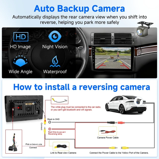 Alt view image 4 of 5 - VQU 8Core 9IN Car Stereo for BMW 325i 328i 330i M3 1998-2006