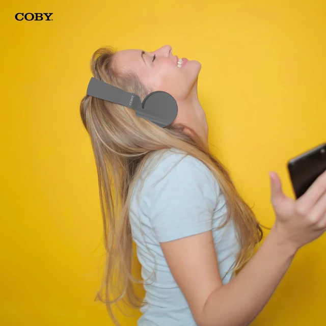 Alt view image 5 of 5 - Over Ear Bluetooth Headphones, Mic & AUX Input, Foldable Headset, 20-HR