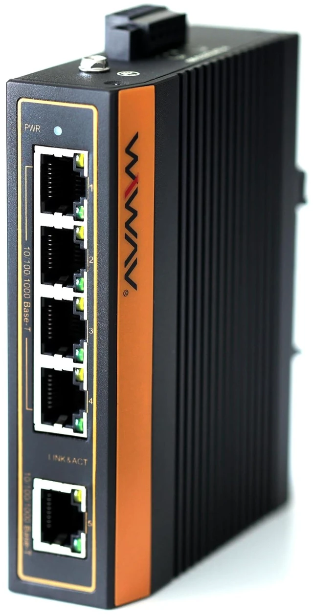 Main image of WIWAV WP1105-5GE-I 10/100/1000Mbps Unmanaged 5-Port PoE Gigabit Industrial Ethernet Switches with DIN Rail/Wall-Mount (UL Listed, IP40, -40 to 85)