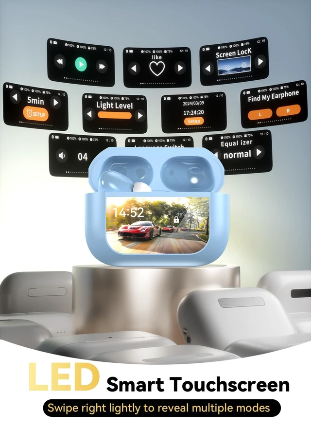 Alt view image 2 of 5 - Bucephalus Wireless Earbuds, Bluetooth 5.4 Ear Buds, ENC Noise Cancelling Headphones with 48H Playtime, Bass Stereo Sound, Compatible with iPhone Air/17/16/15/14/Android, Pad