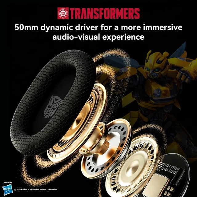 Alt view image 2 of 5 - Transformers Wired Gaming Headset with Mic for PC PS4 PS5 Xbox One Switch