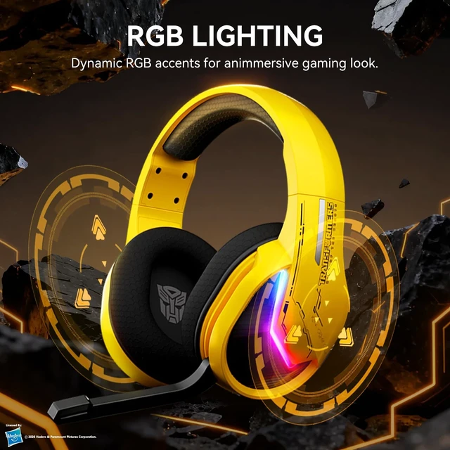 Alt view image 5 of 5 - Transformers Wired Gaming Headset with Mic for PC PS4 PS5 Xbox One Switch