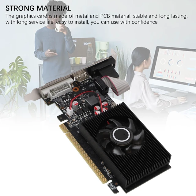 Alt view image 3 of 5 - GT 740 4GB DDR3 Graphics Card, Silent Cooling Fan, Low Profile PCIe 3.0 GPU for SFF Office PC & Home Theater