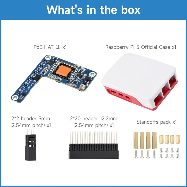 Alt view image 2 of 5 - KLAYERS POE HAT Acce A J,Compatible with RPI 5 / CM5, Stable Performance,5A Output, Isolated Switched-Mode Power Supply,with RPi 5 Case (with Cooling Fan)