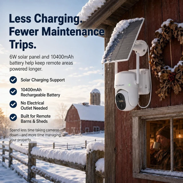 Alt view image 3 of 5 - No WiFi Security Cameras Wireless Outdoor, Solar Powered, Ranch Camera