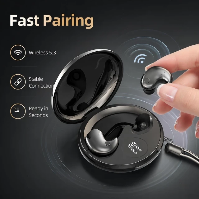Alt view image 2 of 5 - Wireless Sleep Earbuds with V5.3, Ultra-Light In-Ear Invisible Earphone