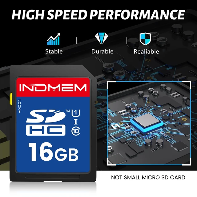 Alt view image 3 of 5 - SD Card 16GB, 8-Pack UHS-I Class 10 MLC Flash Memory Card, High-Speed Secure Digital Cards for Cameras, DSLR, Action Cams - Reliable Storage