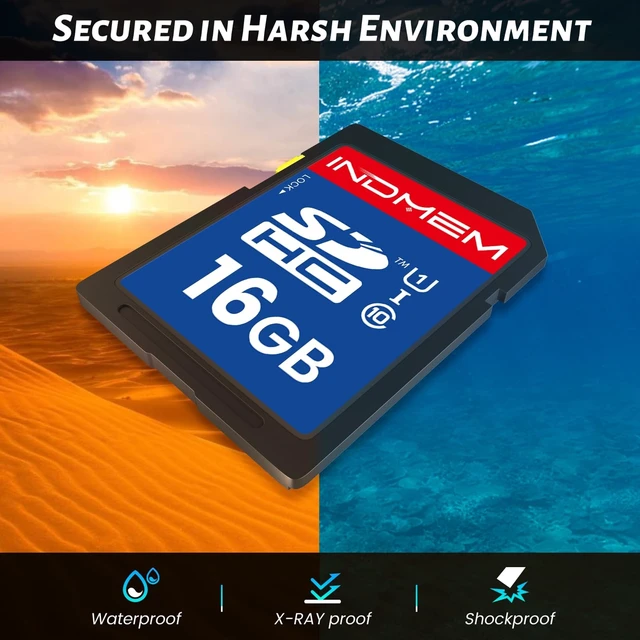 Alt view image 5 of 5 - SD Card 16GB, 8-Pack UHS-I Class 10 MLC Flash Memory Card, High-Speed Secure Digital Cards for Cameras, DSLR, Action Cams - Reliable Storage