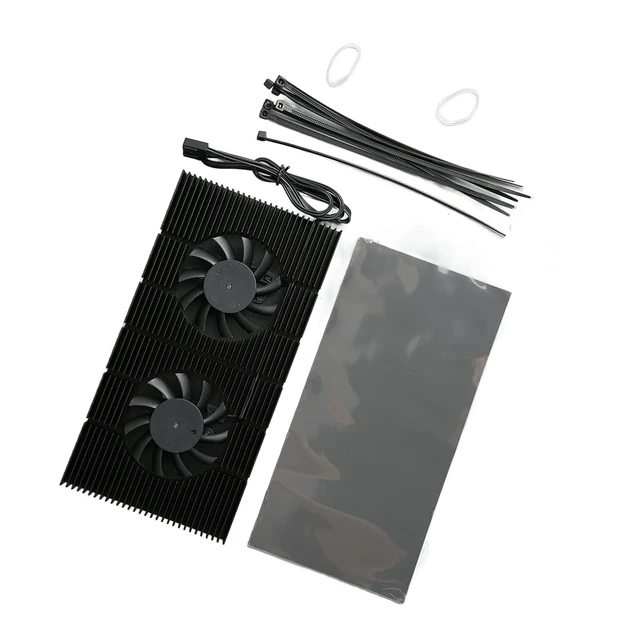 Alt view image 4 of 4 - Decumeby GPU Backplate Efficient Dual Fan Design for RTX3090 3080 3070 with Fast Heat Dissipation for Aluminum Alloy