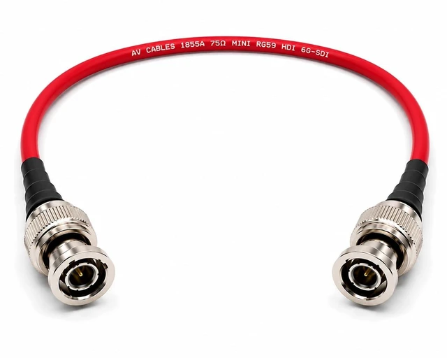 Alt view image 2 of 5 - AV-Cables 6G HD-SDI BNC to BNC Cable, 1855A, 25ft, Red