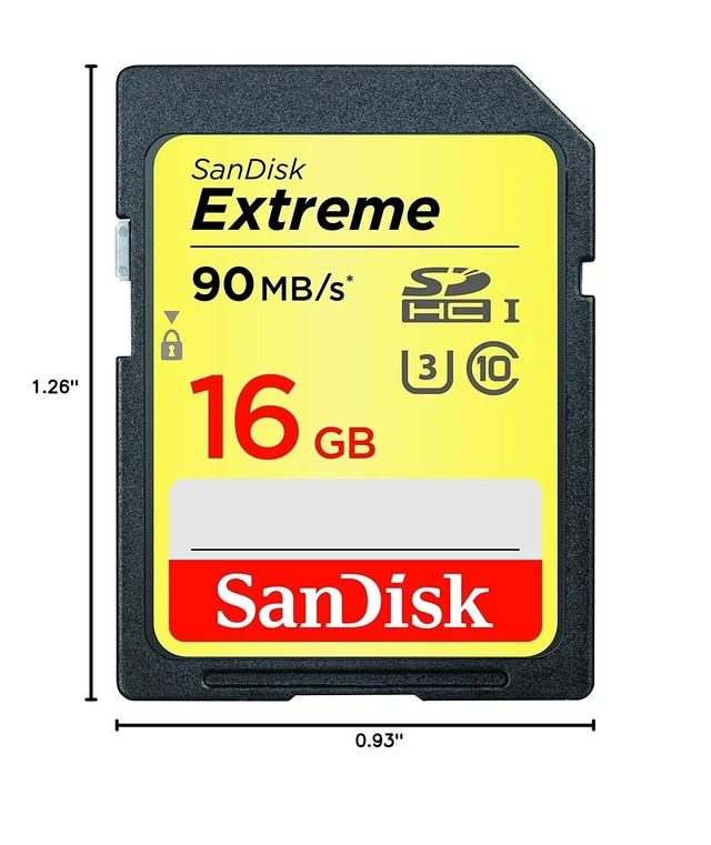 Alt view image 4 of 4 - SANDISK 16GB Extreme SDHC UHS-I Memory Card - 90MB/s, C10, U3, V30, 4K UHD, SD Card - SDSDXNE-016G-GNCIN